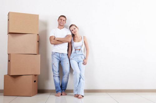 Removal team preparing a Twickenham home move