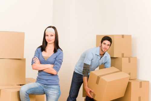 Packing materials and protected household items ready for a Twickenham move