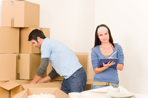 Removal van in a Twickenham residential street during a house move