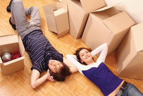 Moving boxes placed in a new Twickenham property